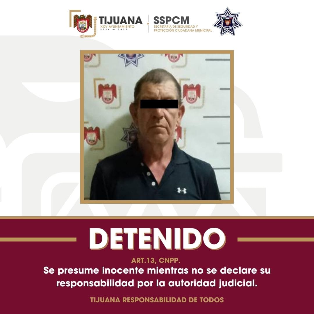 Asegura Policía Municipal a hombre por violencia familiar