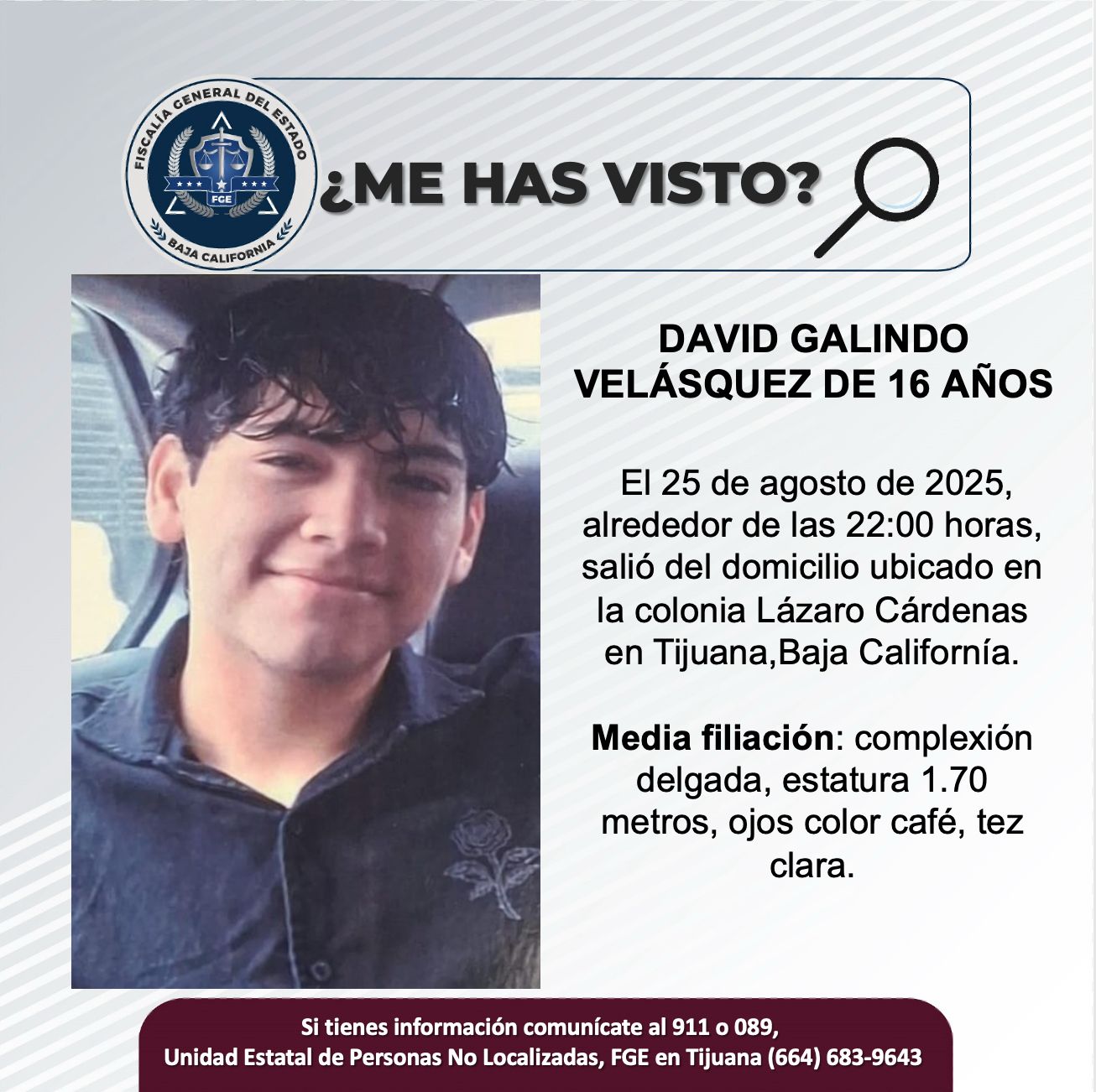 Pesquisa de David Galindo Velásquez de 16 años de edad