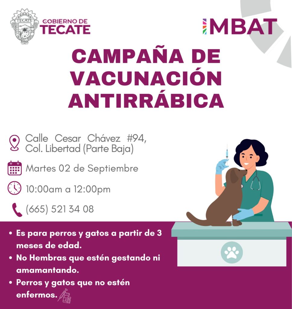 IMBAT acerca la Campaña de Vacunación Antirrábica a la Colonia Libertad