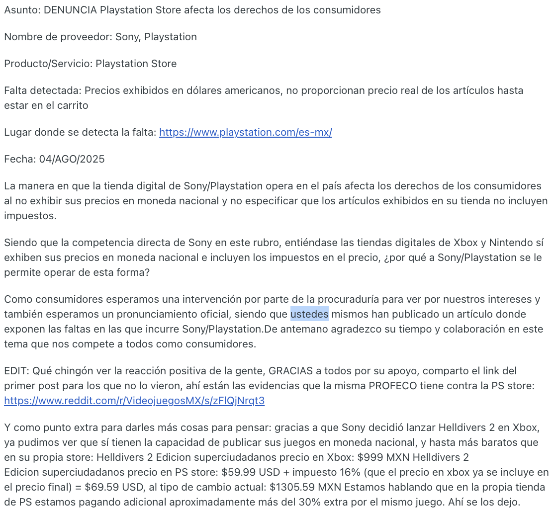 Profeco va contra Playstation por problemas en sus precios; advierte sanciones