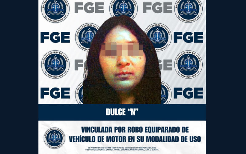 Mujer es vinculada a proceso por robo equiparado de vehículo de motor