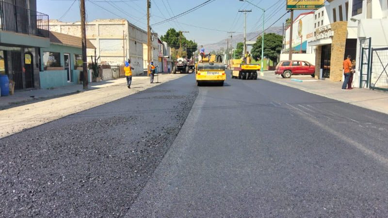 Rehabilita SIDURT más de 53 mil metros cuadrados de vialidades en Tecate