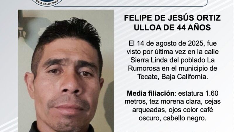 Pesquisa de Felipe de Jesús Ortiz Ulloa de 44 años de edad