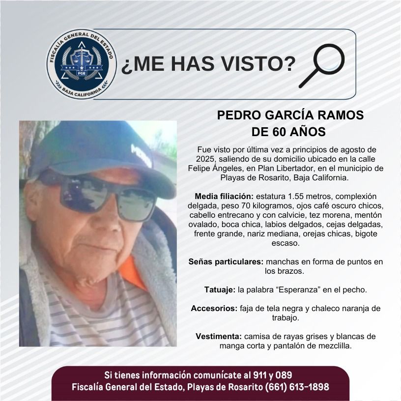 Pesquisa de Pedro García Ramos de 60 años de edad