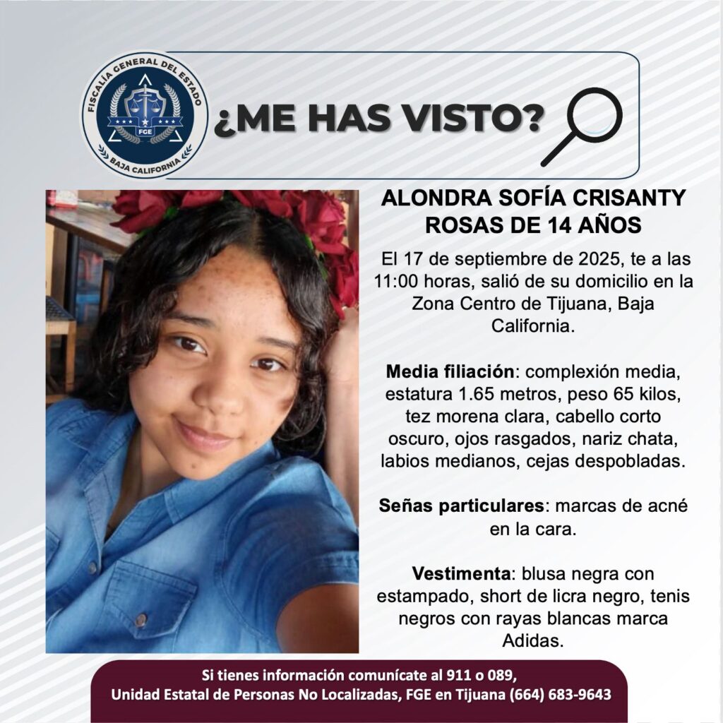 Pesquisa de Alondra Sofía Crisanty Rosas de 14 años de edad