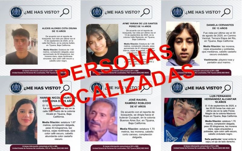 Fiscalía General del Estado localiza a seis personas reportadas como desaparecidas