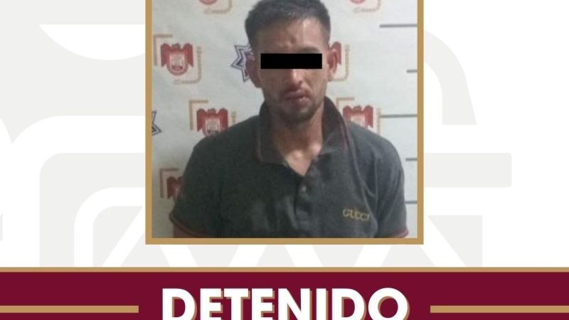 Detienen a hombre armado en Las Torres Parte Alta gracias a participación ciudadana y Policía Municipal