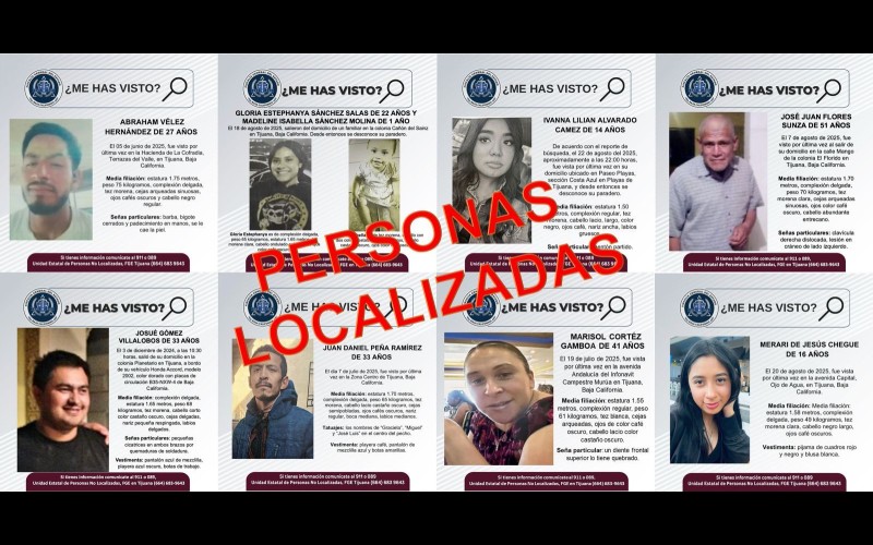 Fiscalía General del Estado localiza a nueve personas reportadas como desaparecidas