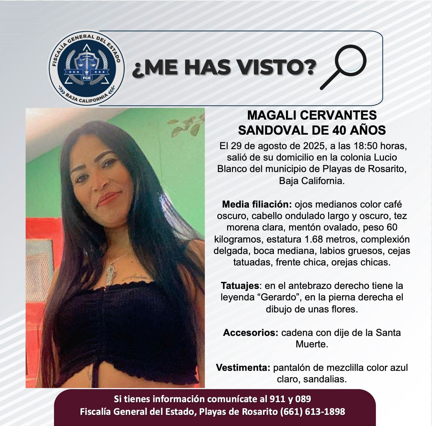 Pesquisa de Magali Cervantes Sandoval de 40 años de edad