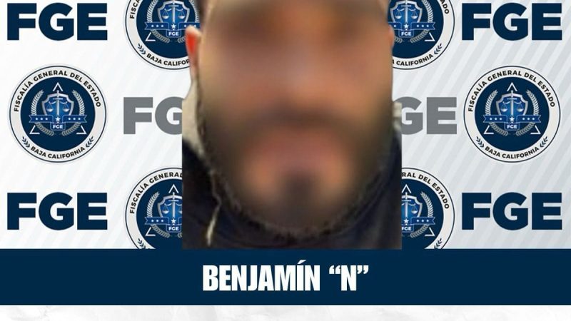 Fiscalía General del Estado de BC asegura a sujeto implicado en robo de vehículo en tijuana