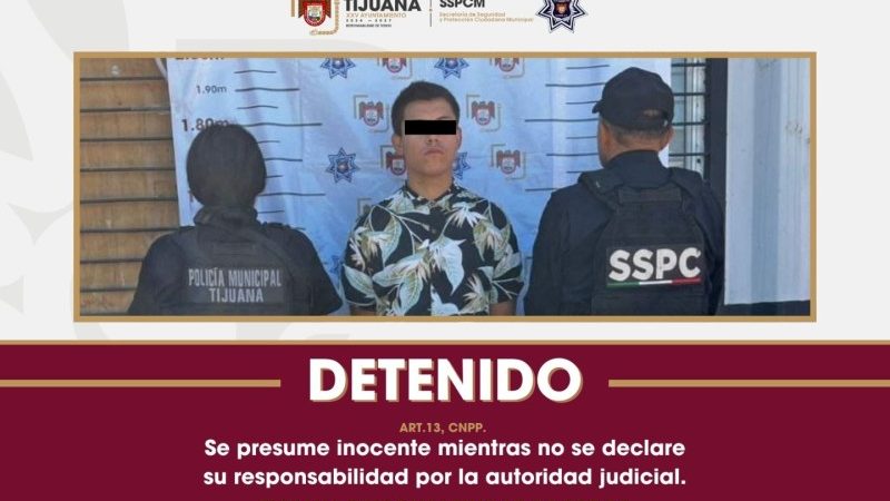 Asegura Policía Municipal a generador de violencia tras fortalecimiento de patrullajes preventivos