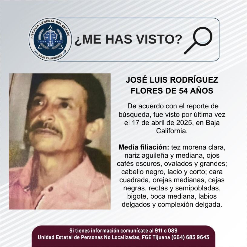 Pesquisa de José Luis Rodríguez Flores de 54 años de edad
