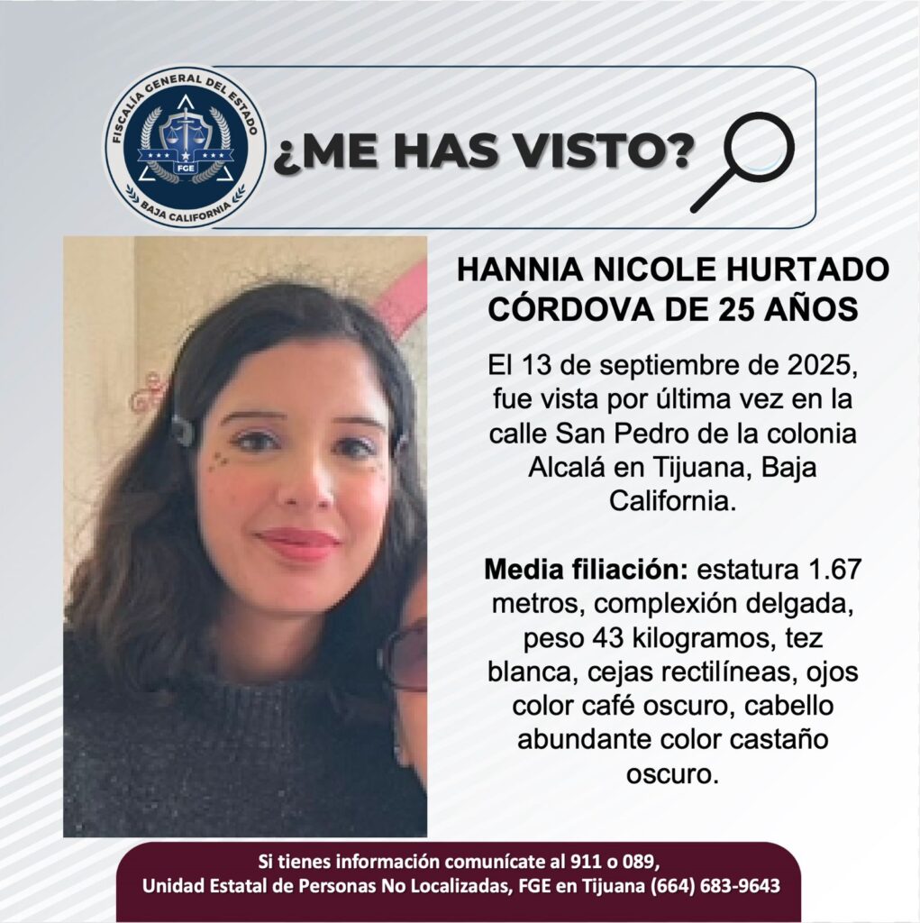 Pesquisa de Hannia Nicole Hurtado Córdova de 25 años de edad