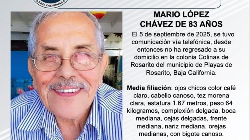 Pesquisa de Mario López Chávez de 83 años de edad