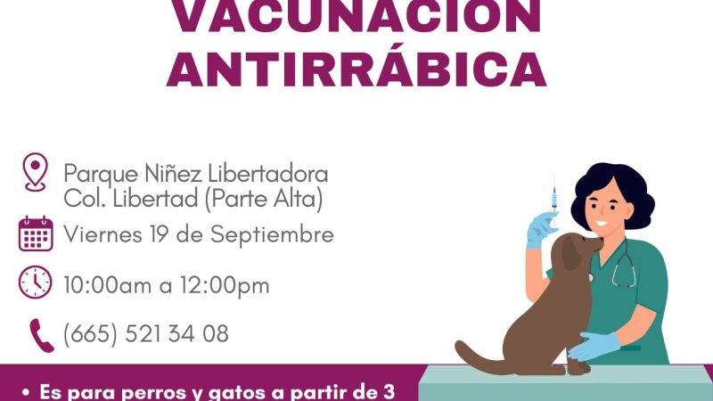 Realiza Gobierno de Tecate Vacunación Antirrábica en Colonia Libertad