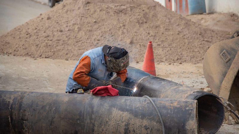 Concluyen CESPT trabajos de reparación en línea de impulsión en Cañon del Sainz