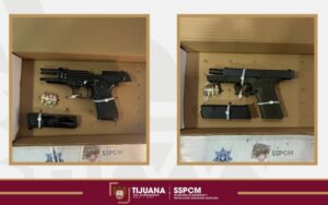 Detienen a dos personas por portación de arma de fuego en Tijuana