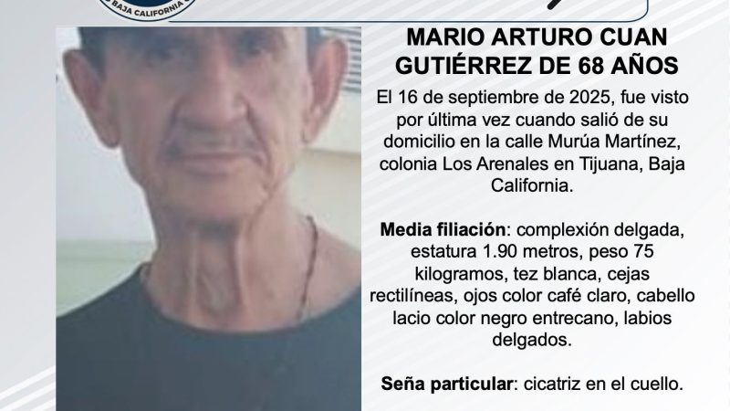 Pesquisa de Mario Arturo Cuan Gutiérrez de 68 años de edad