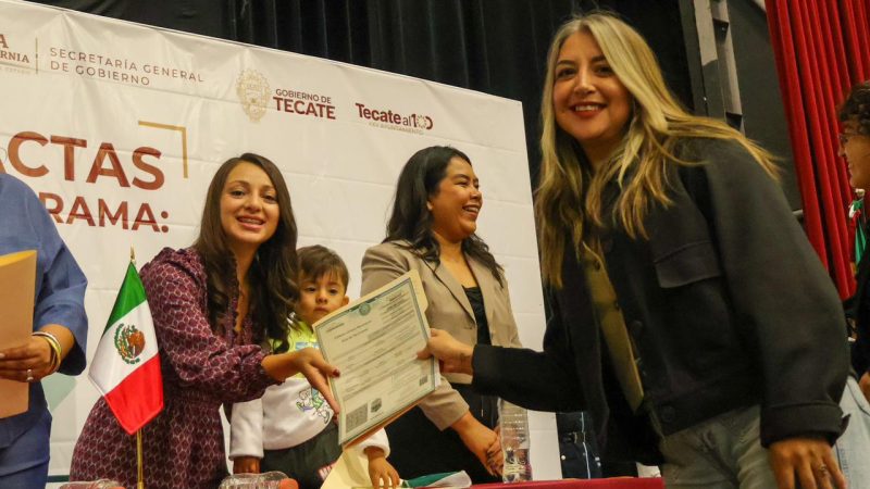 Récord histórico en entrega de actas del programa “Soy México” en Tecate