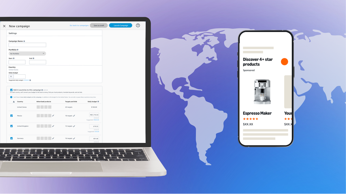 Crecimiento global y anuncios locales con Amazon Ads