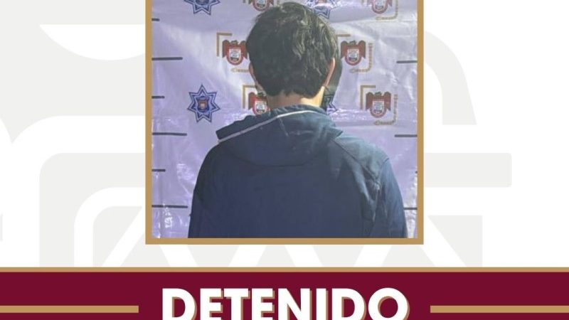 Asegura Policía Municipal a menor por intento de robo en fraccionamiento Natura