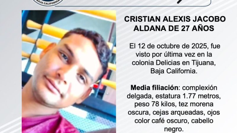 Pesquisa de Cristian Alexis Jacobo Aldana de 27 años de edad