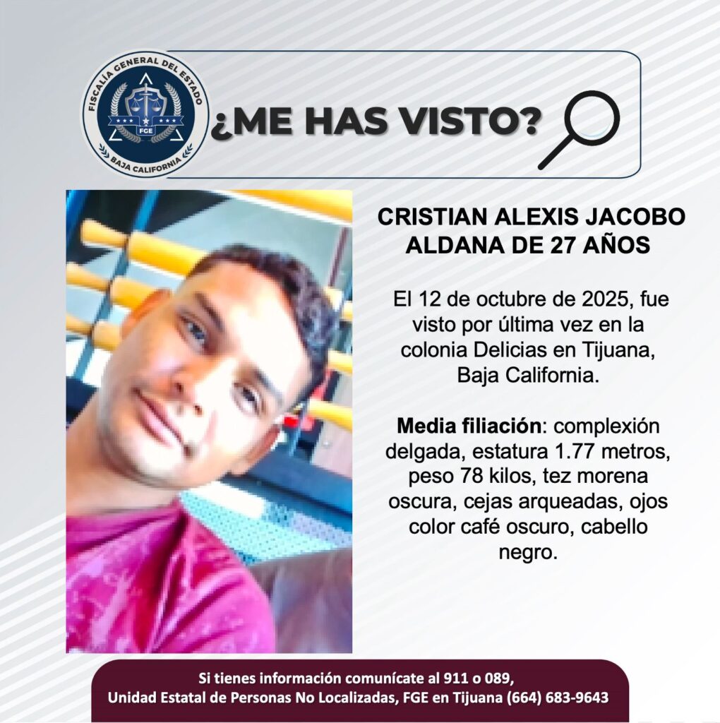 Pesquisa de Cristian Alexis Jacobo Aldana de 27 años de edad