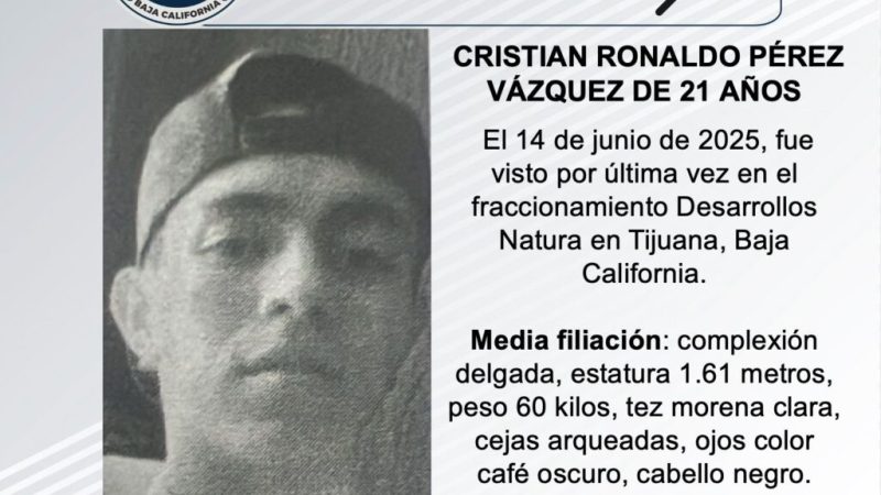 Pesquisa de Cristian Ronaldo Pérez Vázquez de 21 años de edad