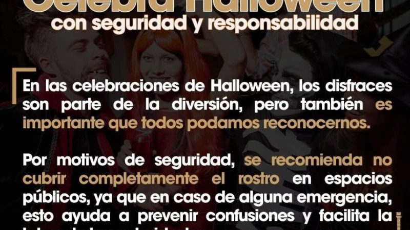 Exhorta SSPCM a celebrar de manera segura y ordenada día de Halloween