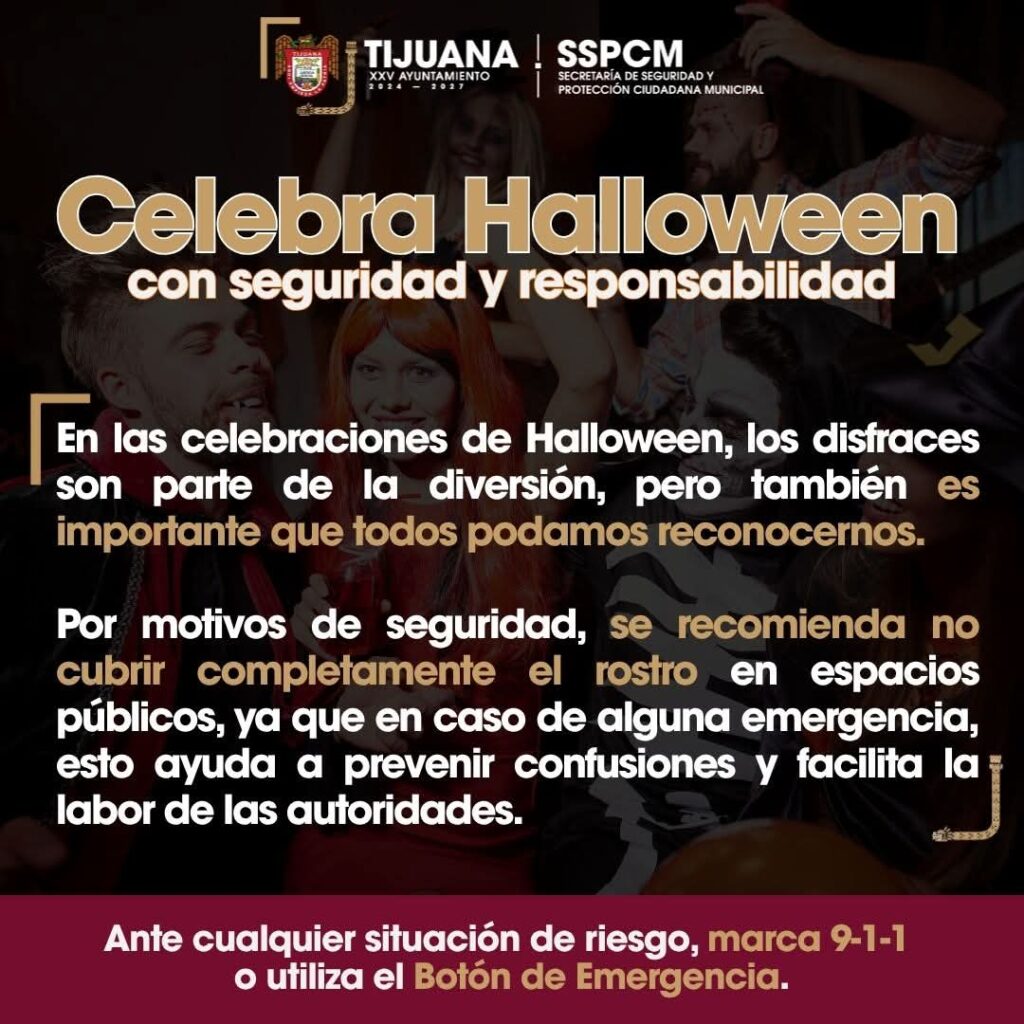 Exhorta SSPCM a celebrar de manera segura y ordenada día de Halloween