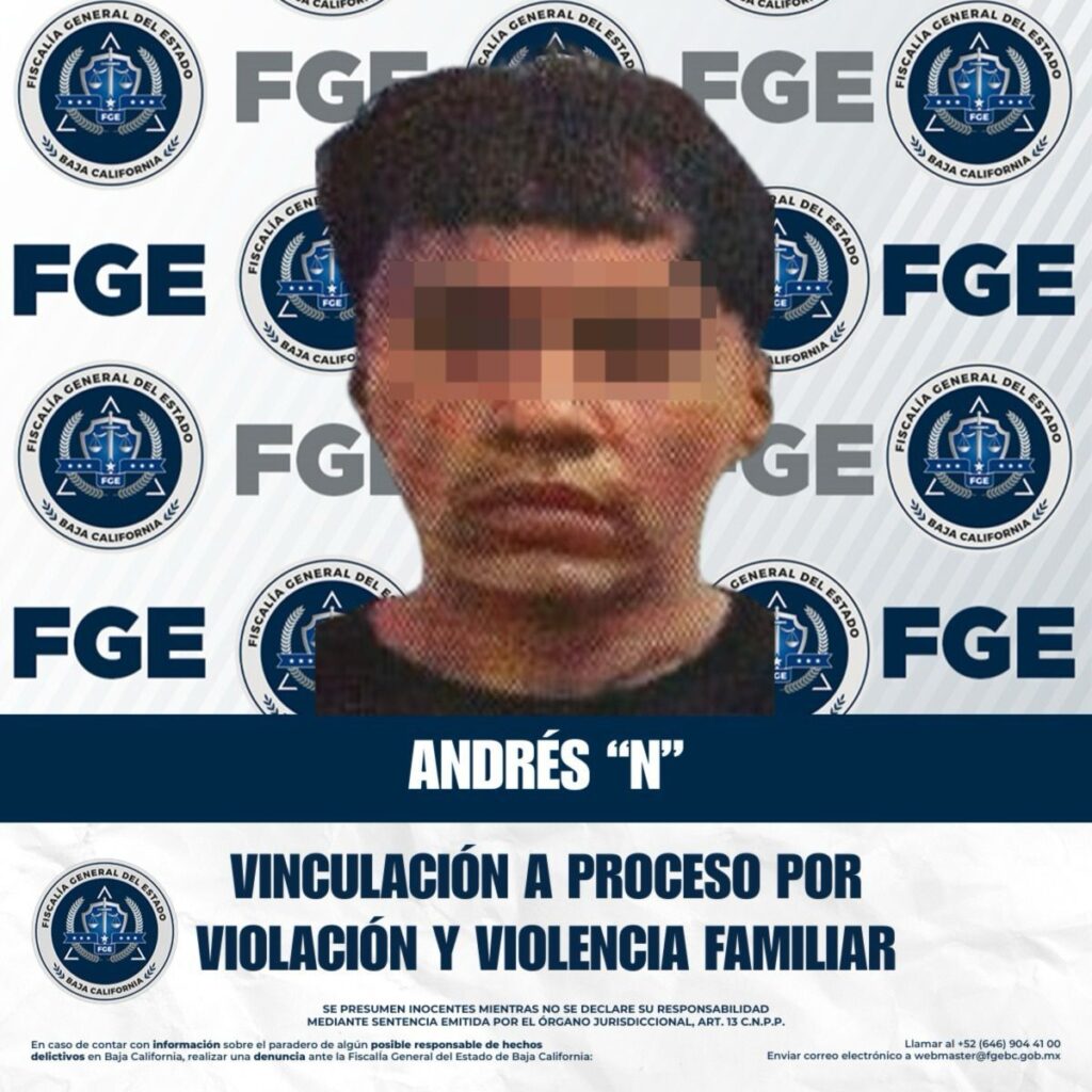 FGE obtiene vinculación a proceso para acusado de violación y violencia familiar
