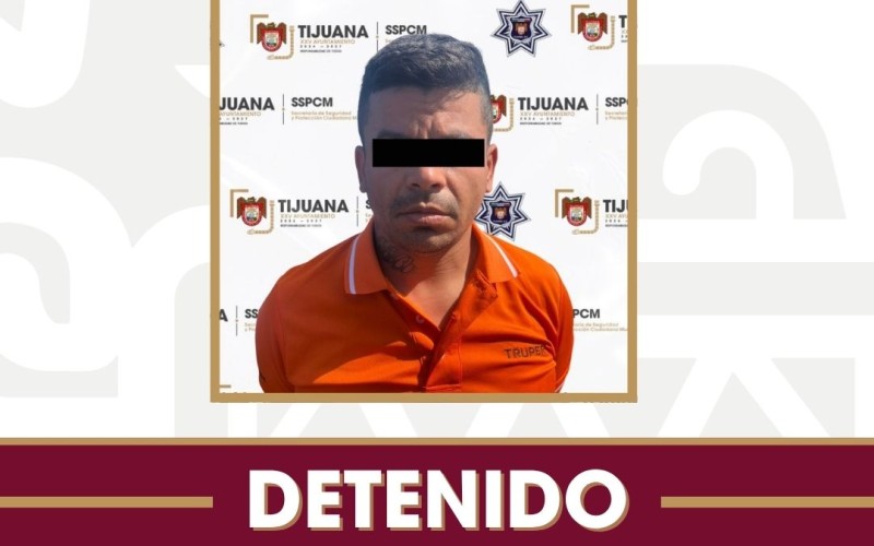 Detiene Policía Municipal de Tijuana en la colonia Colinas de la Presa a presunto asaltante de tiendas de conveniencia