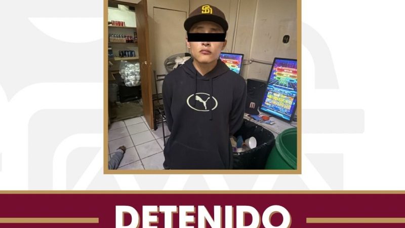 Asegura Policía Municipal de Tijuana a presunto responsable de homicidio en centro clandestino de juegos de azar