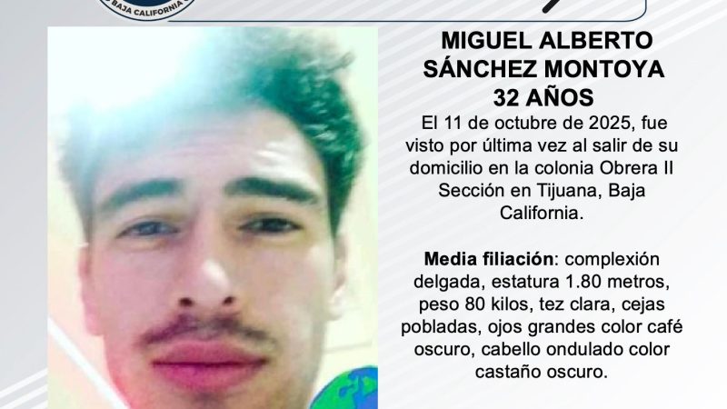 Pesquisa de Miguel Alberto Sánchez Montoya de 32 años de edad