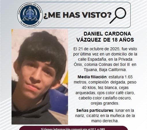 Pesquisa de Daniel Cardona Vázquez de 18 años de edad