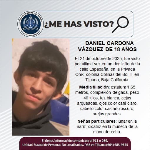 Pesquisa de Daniel Cardona Vázquez de 18 años de edad