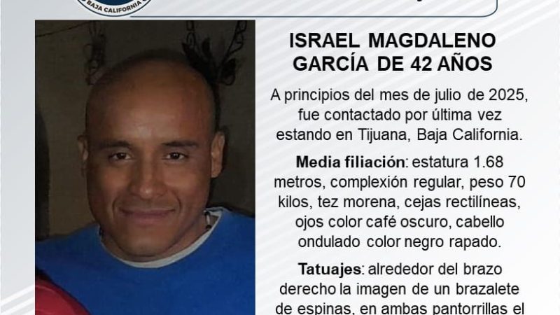 Pesquisa de Israel Magdaleno García de 42 años de edad
