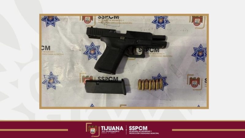 Detiene Policía Municipal de Tijuana a sujeto armado tras intento de privación de la libertad en la colonia Altiplano