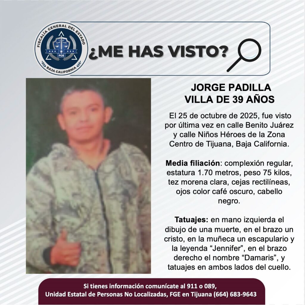 Pesquisa de Jorge Padilla Villa de 39 años de edad