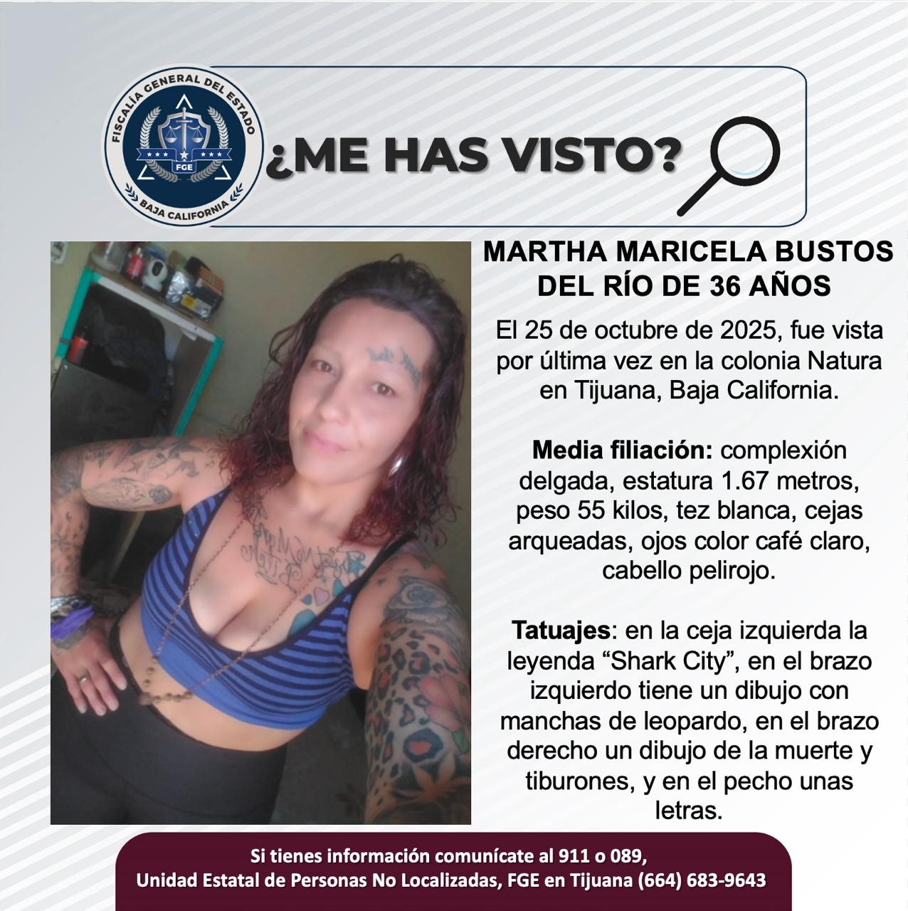 Pesquisa de Martha Maricela Bustos del Río de 36 años