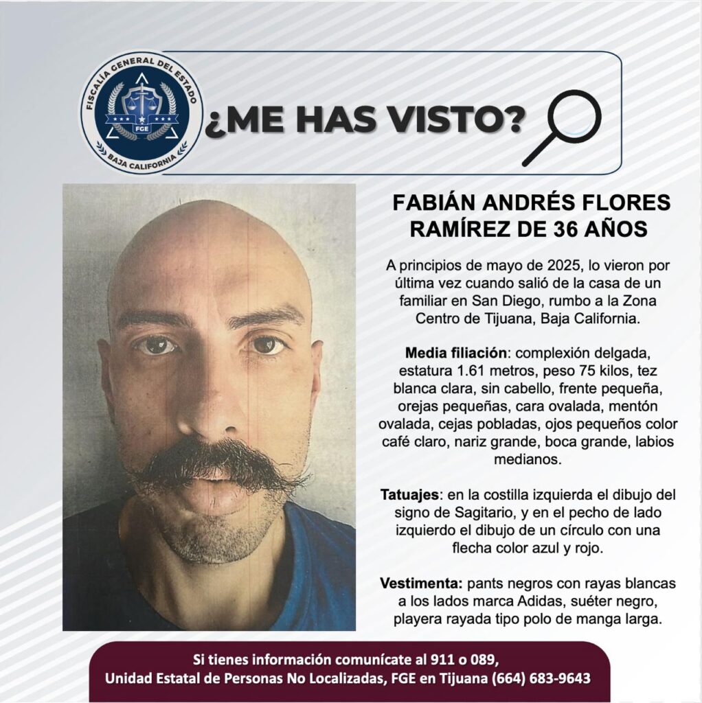 Pesquisa de Fabián Andrés Flores Ramírez de 36 años de edad