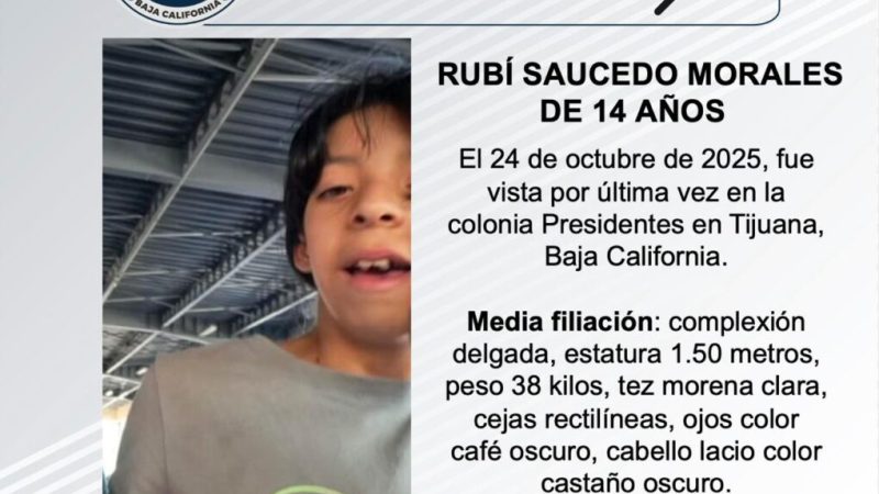 Pesquisa de Rubí Saucedo Morales de 14 años