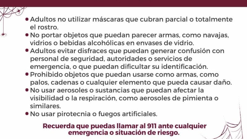 Implementa Gobierno de Tecate operativo especial de seguridad por Halloween y Día de Muertos