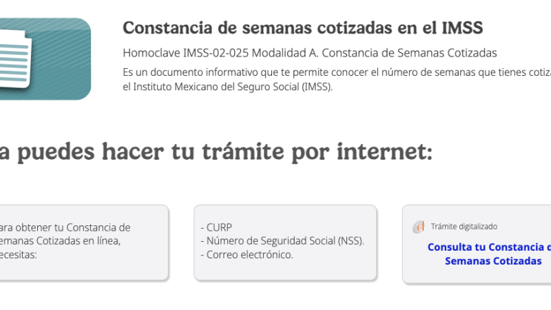 ¿Cómo saber cuántas semanas tienes cotizadas en el IMSS? Así puedes tramitar tu constancia