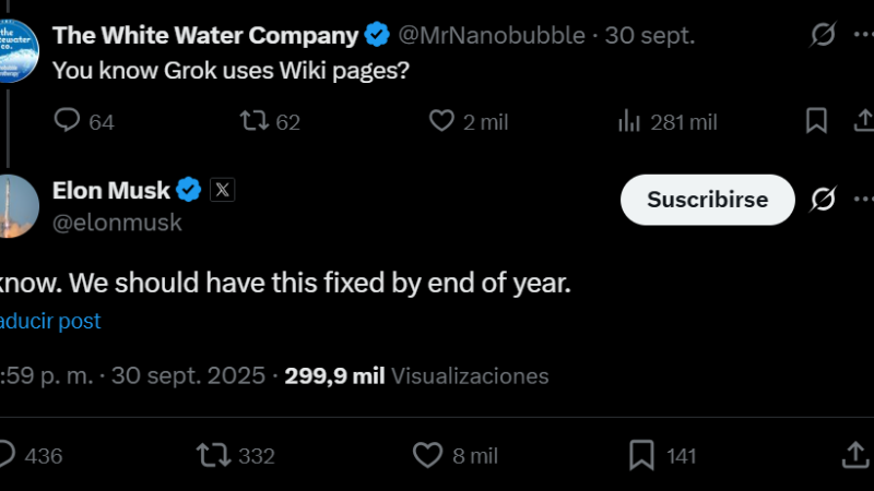 Elon Musk anuncia Grokipedia para competir con Wikipedia pero sin los “sesgos woke”