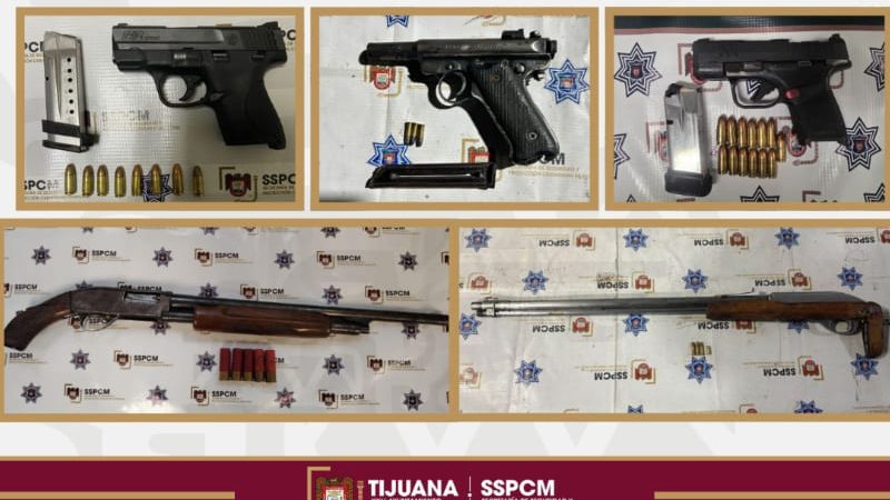 Detiene SSPCM a cinco personas armadas en distintas intervenciones