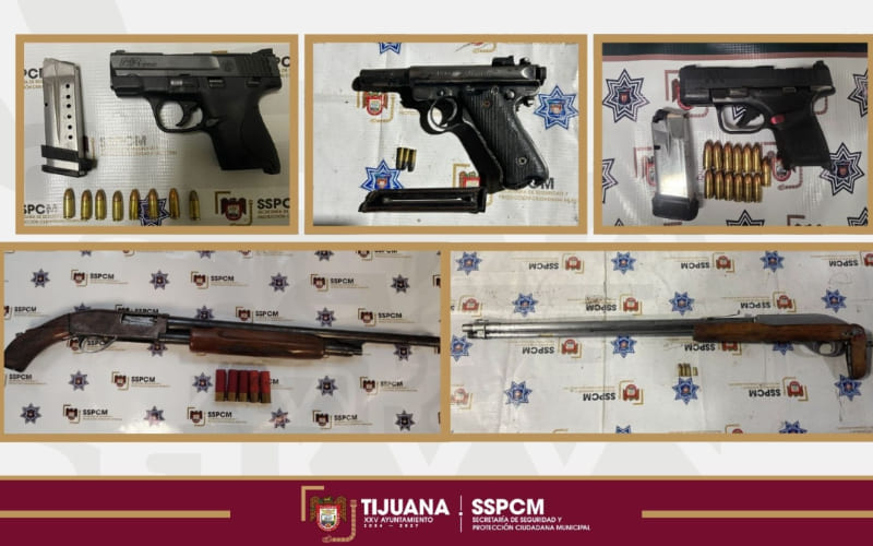 Detiene SSPCM a cinco personas armadas en distintas intervenciones