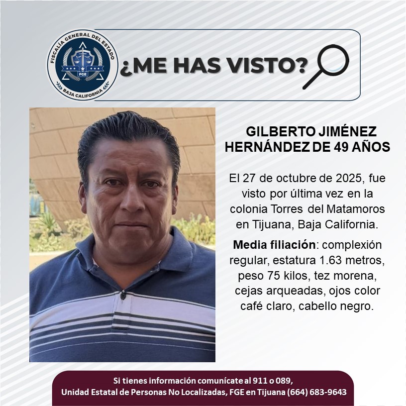 Pesquisa de Gilberto Jiménez Hernández de 49 años