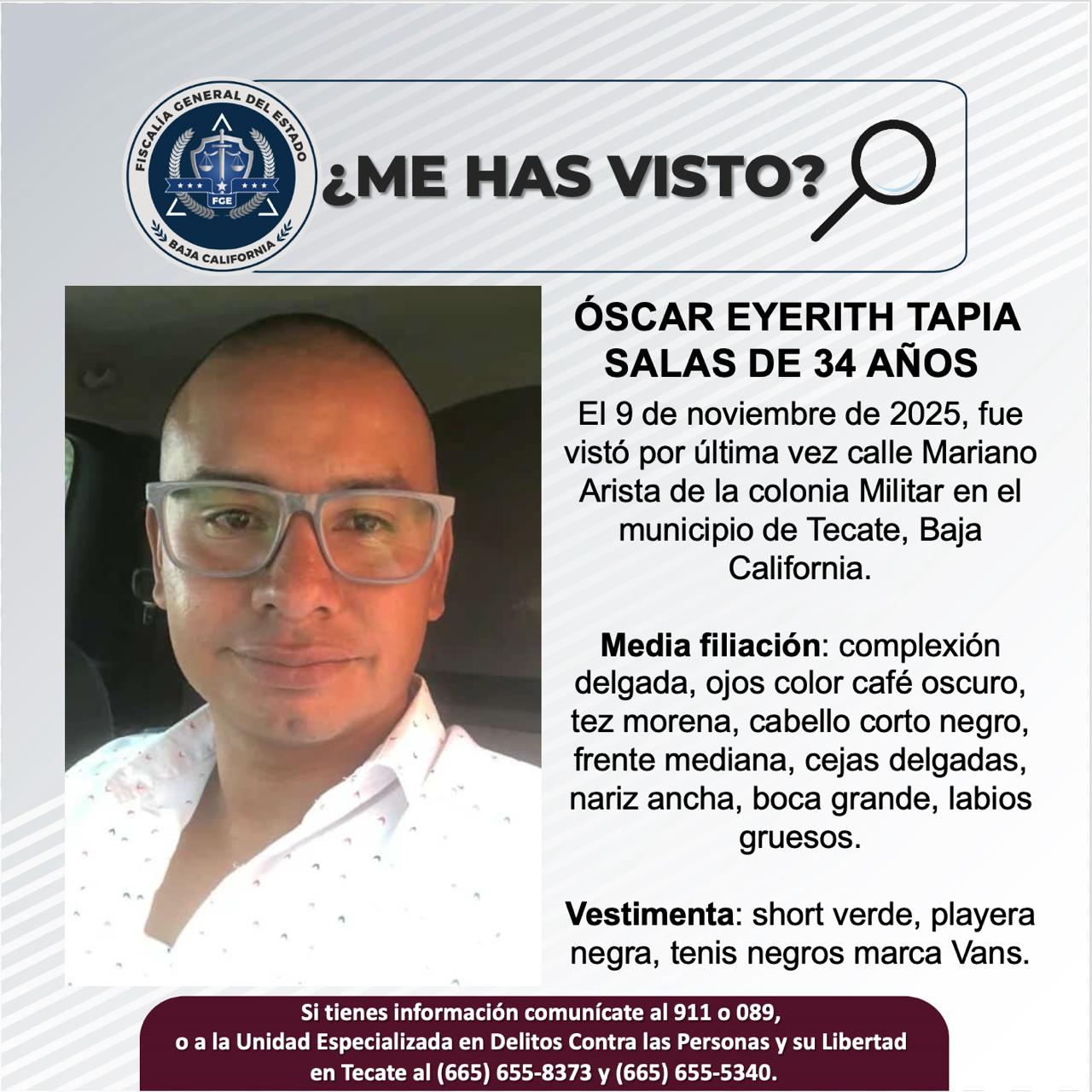 Pesquisa de Óscar Eyerith Tapia Salas de 34 años