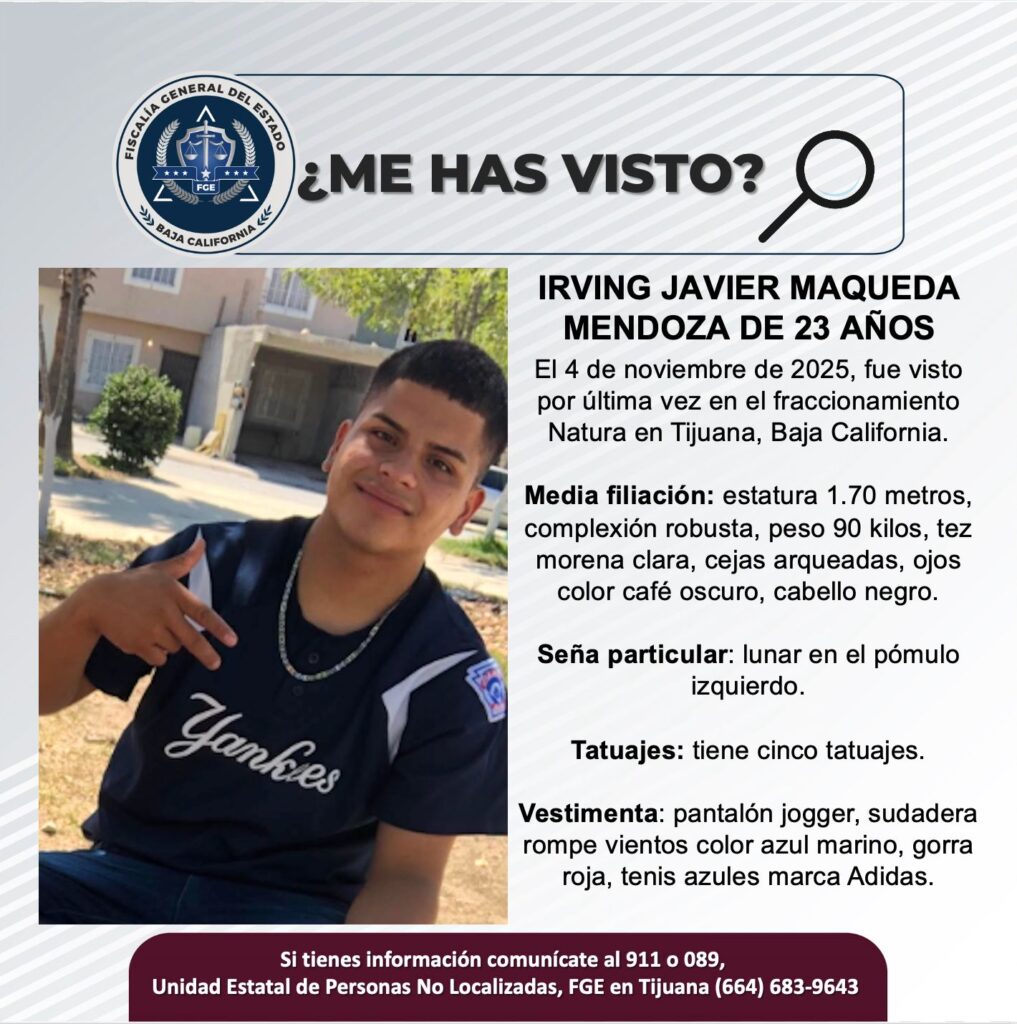 Pesquisa de Irving Javier Maqueda Mendoza de 23 años